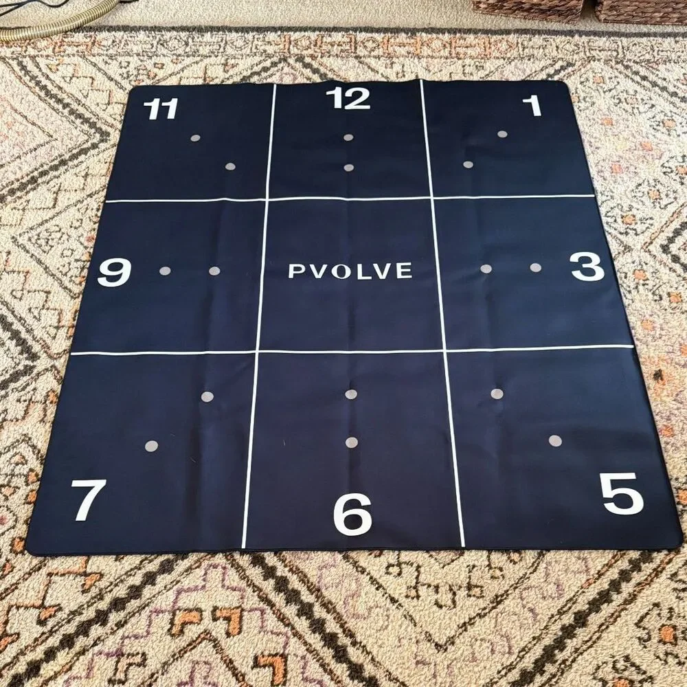 P.volve Exercise Yoga Mat Black Non-Slip Fitness Workout Mat Home Gym Pilates